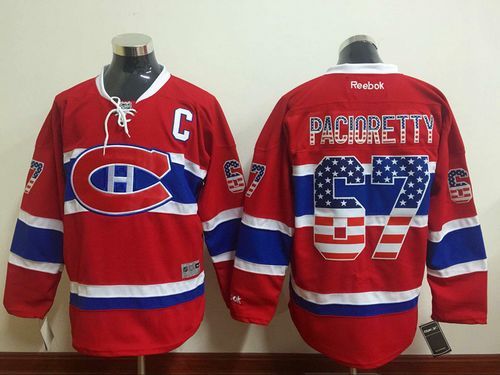 Canadiens #67 Max Pacioretty Red USA Flag Fashion Stitched NHL Jersey