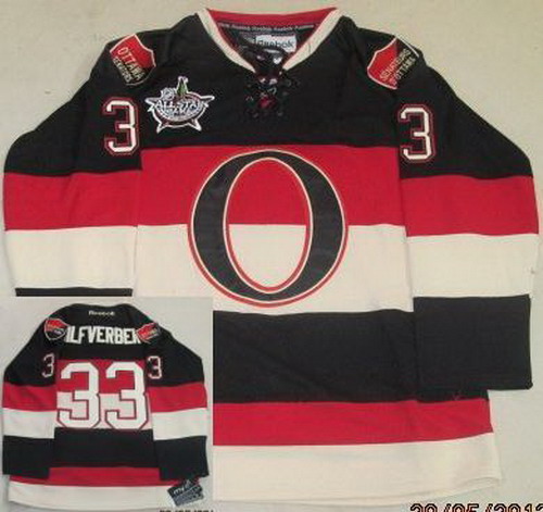 Ottawa Senators 33 Jakob Silfverberg Black 2012 All Star NHL Jerseys