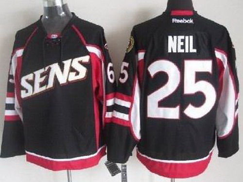 Ottawa Senators 25 Chris Neil Black NHL Jerseys