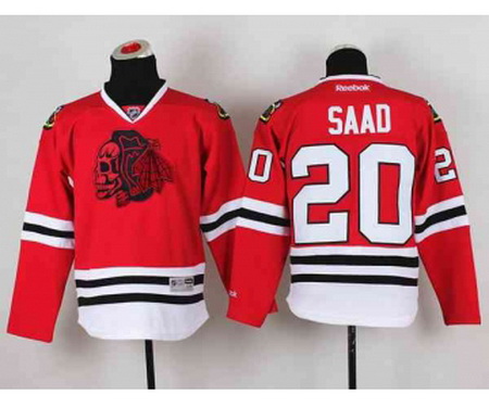 youth nhl jerseys chicago blackhawks #20 saad red[the skeleton head]