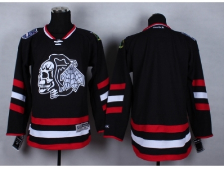 NHL chicago blackhawks blank Stitched black jerseys[2014 new]