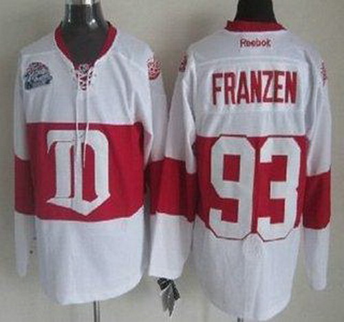 Detroit Red Wings 93 Johan Franzen White Winter Classic NHL Jersey