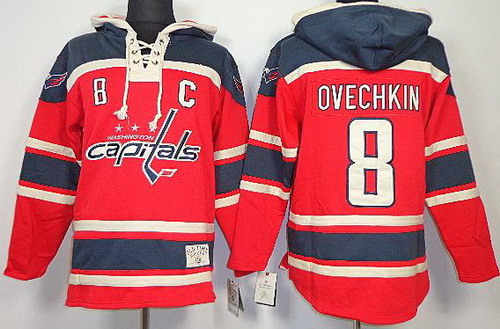 NHL jerseys Washington Capitals #8 alex ovechkin red[pullover hooded sweatshirt patch c]