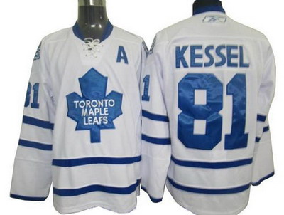 Toronto Maple Leafs 81# Phil Kessel White Jersey With A Patch