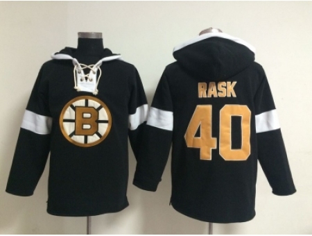 NHL Boston Bruins #40 Tuukka Rask black jerseys[pullover hooded sweatshirt]