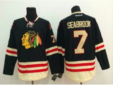 NHL chicago blackhawks #7 Brent Seabrook black jerseys(2015 new classic)