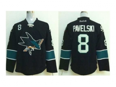 NHL Jerseys San Jose Sharks #8 Pavelski black[2014 new stadium]