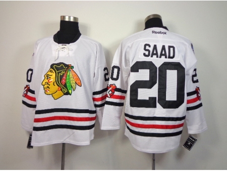 NHL Chicago Blackhawks #20 Saad 2015 Winter Classic White Jerseys