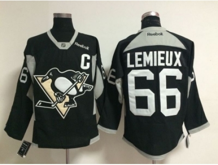 NHL Pittsburgh Penguins #66 Mario Lemieux black jerseys