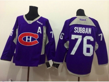 NHL Montreal Canadiens #76 PK Subban purple jerseys