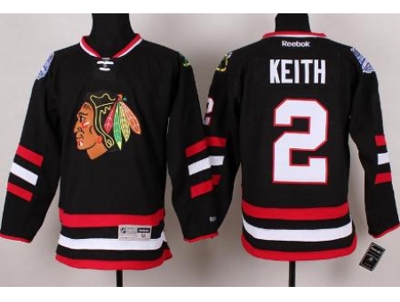 Chicago Blackhawks 2 Duncan Keith Black 2014 Stadium Series NHL Jersey