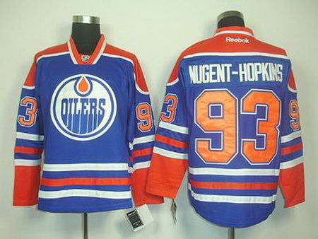 Youth Edmonton Oilers #93 Ryan Nugent-Hopkins Royal Blue Jersey