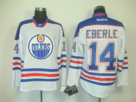 Youth Edmonton Oilers #14 Jordan Eberle WHITE Jerseys