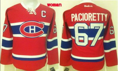 Women Montreal Canadiens #67 Max Pacioretty Red Home Stitched NHL Jersey1