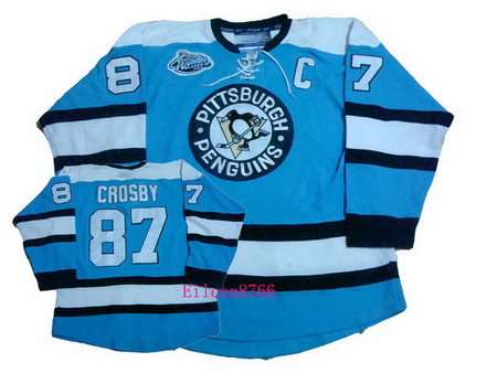 RBK hockey jerseys,Pittsburgh Penguins 87# S.Crosby blue youth