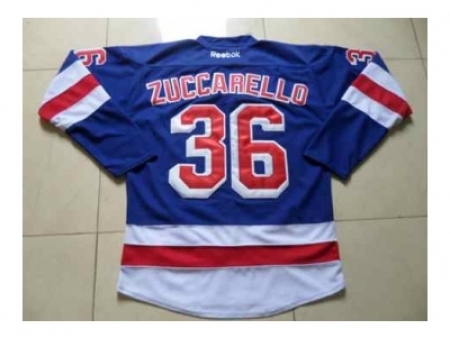 NHL Jerseys New York Rangers #36 Zuccarello blue[2014 new stadium]