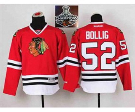 youth nhl jerseys chicago blackhawks #52 bollig red[2015 Stanley cup champions]