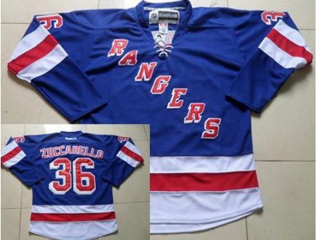 New York Rangers #36 Mats Zuccarello Blue Home Jersey