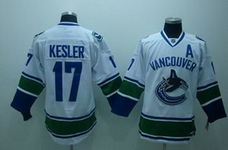 KIDS Vancouver Canucks 17 Kesler white Jersey A patch