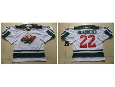 Minnesota Wild #22 Nino Niederreiter White Stitched NHL Jersey