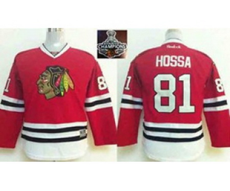 youth nhl jerseys chicago blackhawks #81 hossa red[2015 Stanley cup champions]