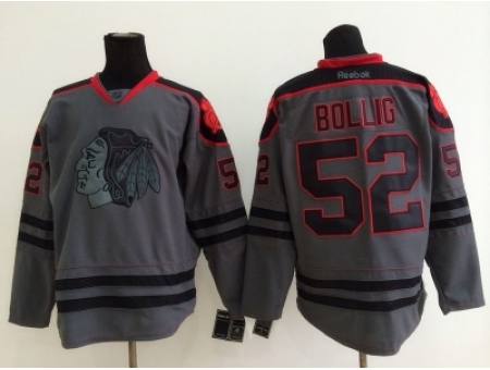 NHL chicago blackhawks #52 Brandon Bollig Charcoal Cross Check Jerseys