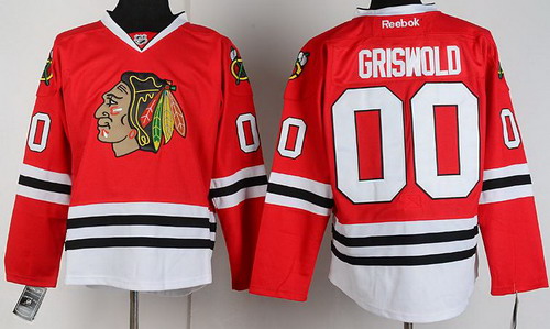 Chicago Blackhawks 00 Clark Griswold Red NHL Jerseys