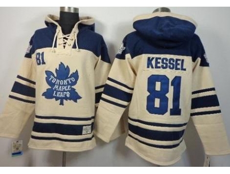 Toronto Maple Leafs 81 Phil Kessel Cream Stitched NHL Sawyer Hooded Sweatshirt