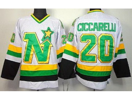 Dalls Stars 20 Dino Ciccarelli White NHL Jerseys