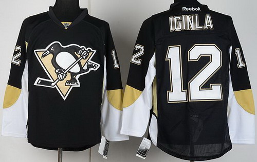 Pittsburgh Penguins 12 Jarome Iginla Black NHL Jersey