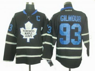 Toronto Maple Leafs #93 Doug Gilmour black ice jerseys C Patch