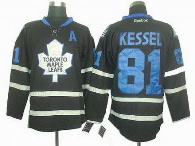 Toronto Maple Leafs #81 Phil Kessel black ice jerseys A patch