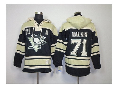 NHL Jerseys Pittsburgh Penguins #71 malkin black-cream[pullover hooded sweatshirt patch A]