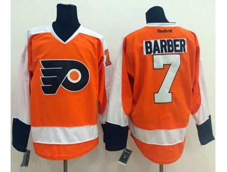 Philadelphia Flyers #7 Bill Barber Orange Stitched Jersey