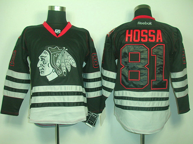 nhl jerseys  Chicago Blackhawks 81 HOSSA black Ice