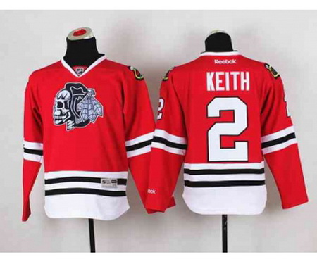 youth nhl jerseys chicago blackhawks #2 keith red-1[the skeleton head]