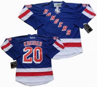 New York Rangers #20 Chris Kreider blue jerseys