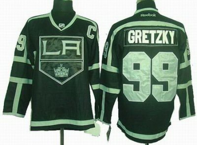 Los Angeles Kings #99 GRETZKY C Patch black ice Jerseys