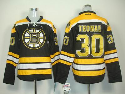 Women Boston Bruins 30 Tim Thomas Black Jersey