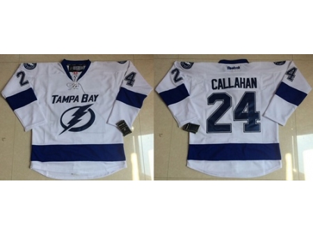 Tampa Bay Lightning #24 Ryan Callahan White Stitched NHL Jersey