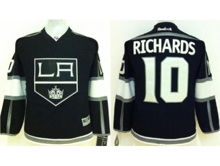 Kids Los Angeles Kings #10 Mike Richards Black NHL Jerseys