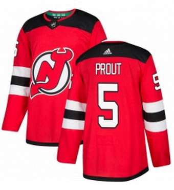 Mens Adidas New Jersey Devils 5 Dalton Prout Premier Red Home NHL Jersey