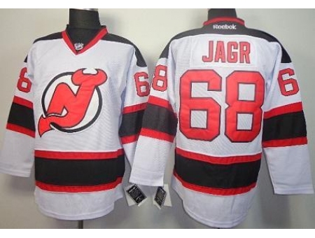 New Jersey Devils 68 Jaromir Jagr White NHL Jerseys