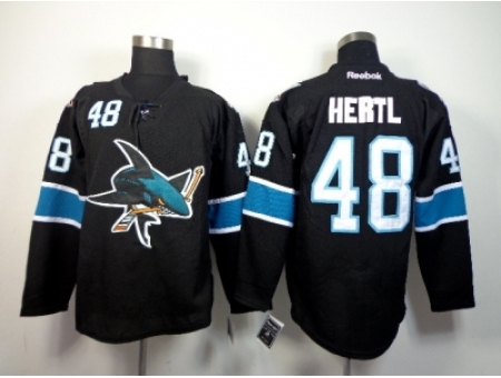 NHL San Jose Sharks #48 hertl black jerseys(2014 new)