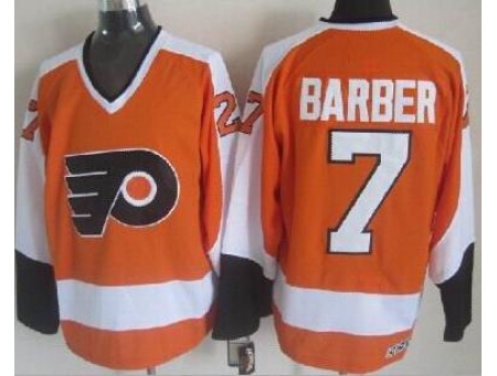 Philadelphia Flyers 7 Bill Barber Orange NHL Jerseys