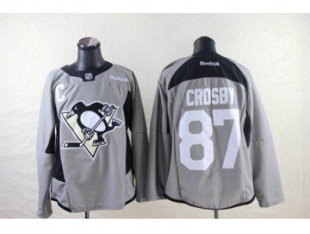 NHL Pittsburgh Penguins #87 Sidney Crosby grey jerseys