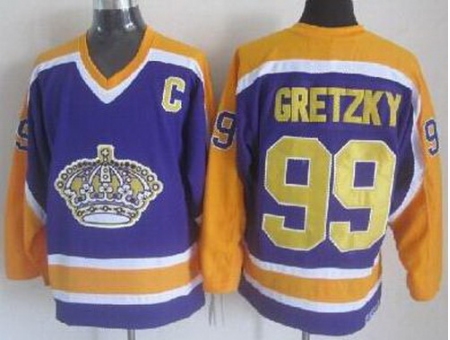 Los Angeles Kings 99 Wayne Gretzky Purple Throwback CCM NHL Jersey