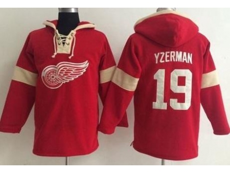 Detroit Red Wings 19 Steve Yzerman Red Pullover NHL Hoodie