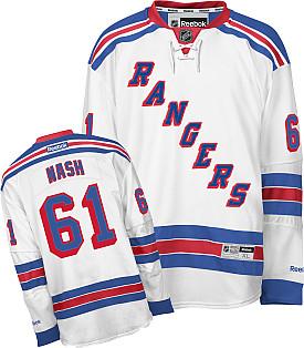 New York Rangers Rick Nash #61 white Jersey