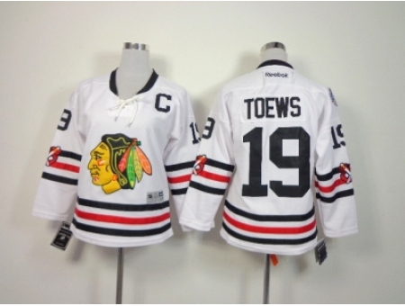 NHL Women chicago blackhawks #19 Jonathan Toews white jerseys(2015 new classic)